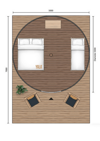 2D Floorplan - Bell Tent Bell Tent