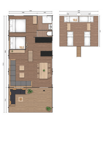 2D Floorplan GlampingLodge 49 Glamping Lodge 49